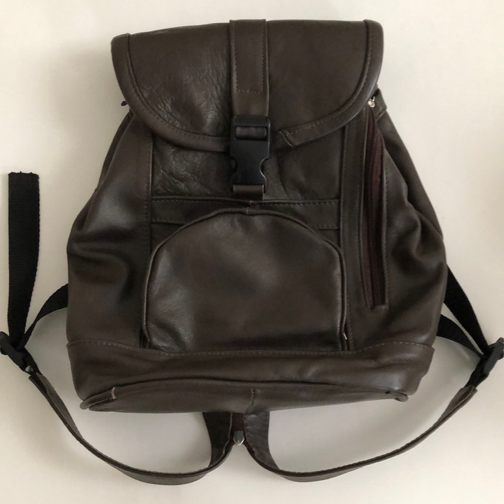 Leather backpack Chocolate brown